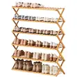 Foldable Bamboo Shoe Rack - 2
