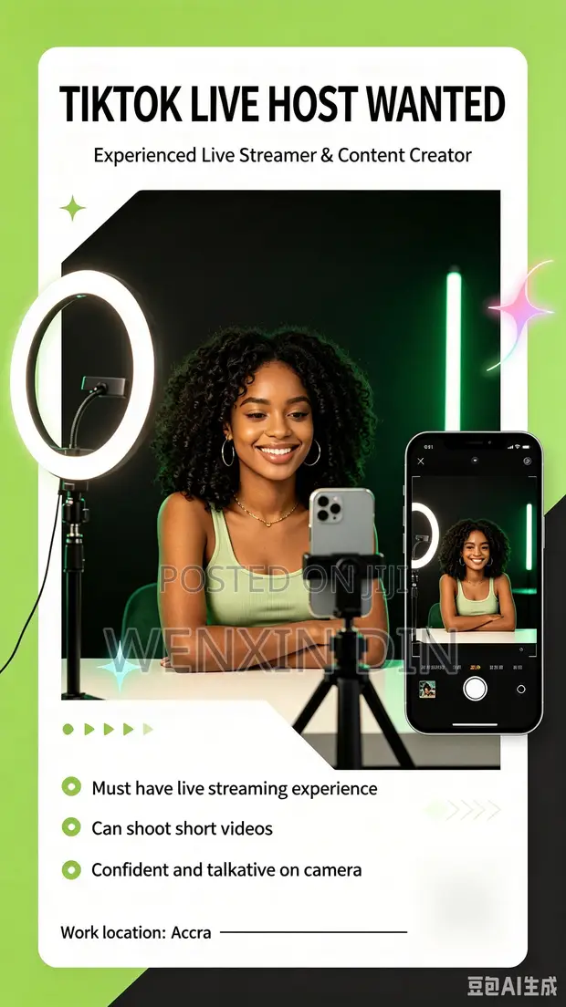 TikTok Live Host & Content Creator - Accra - 1