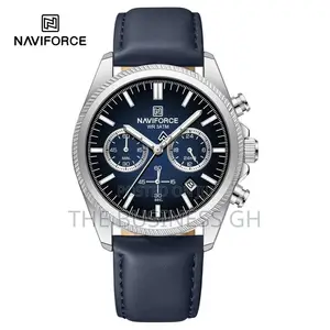Naviforce Men's Leather Strap Watch