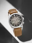 Naviforce Men's Leather Strap Watch - 5
