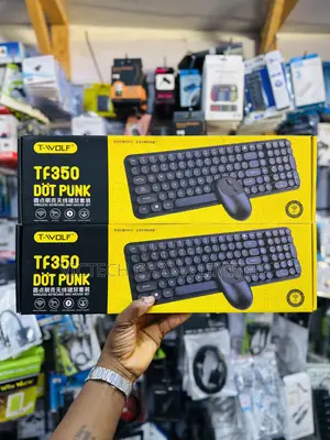 T-Wolf TF350 Dot Punk Wireless Keyboard and Mouse Set