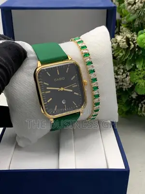 Casio Watch and Bracelet Set for Ladies