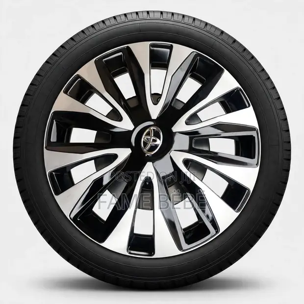 Toyota Wheel Cover - Black & Silver Two-Tone - 1