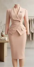 Modern Ladies Office Wear - Cotton Dresses - 2