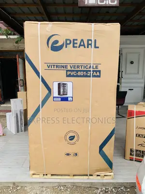 Pearl PVC-801-27AA 690L Double-Door Glass Display Fridge