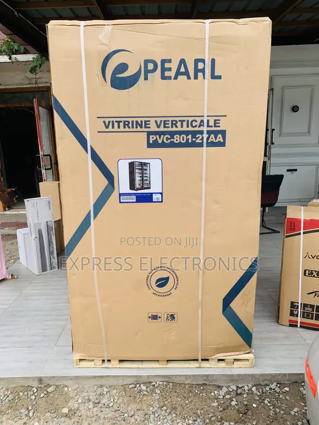 Pearl PVC-801-27AA 690L Double-Door Glass Display Fridge - 1