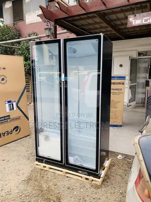 Pearl PVC-801-27AA 690L Double-Door Glass Display Fridge