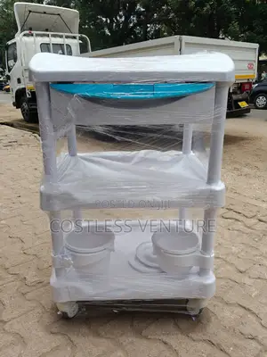 Ingot 3-Tier Treatment Cart With Drawer and Bowls