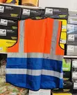 Orange & Blue High Visibility Safety Vest with Zip & Pockets - 2