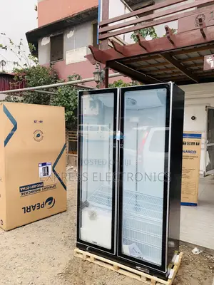 Pearl PVC-801-27AA 690L Double-Door Glass Display Fridge