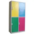Multi-Colored 4-Door Metal Locker Cabinet - 2