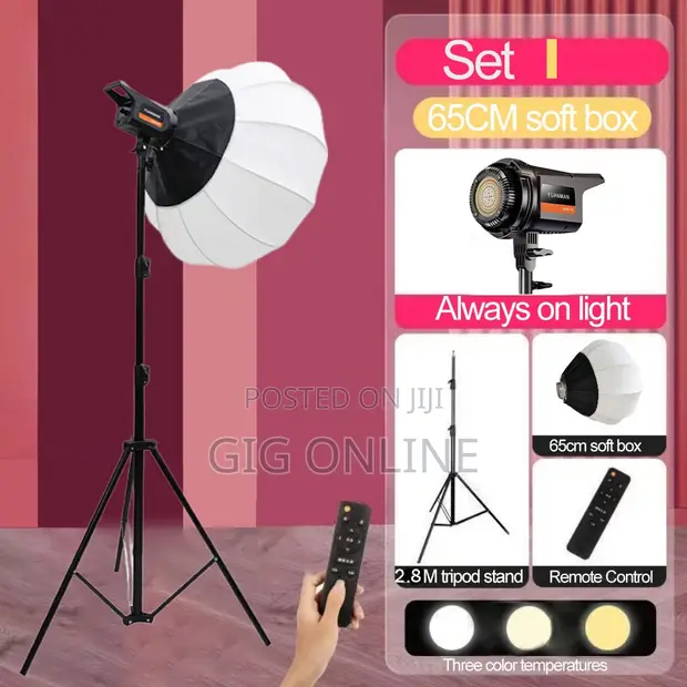 Professional Studio Flash Light with Softbox & Stand - 1