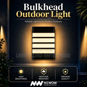 Weather Resistant Outdoor Wall Light - White Plastic