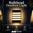 Weather Resistant Outdoor Wall Light - White Plastic - 1