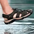 Teva Black & Tan Quick-Lace Hiking Sandals - Closed-Toe Outdoor Sport - 4