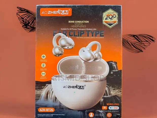 AZK-BT26 Clip-on Wireless Stereo Earphones - 1