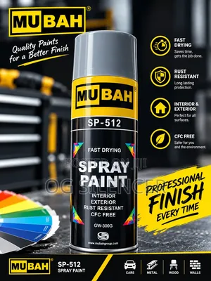 MUBAH Can Spray - Black, High-Gloss
