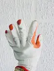 Orange Palm Grip Latex-Coated Safety Work Gloves - 1