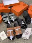 Genuine Leather Hermes Slippers - 1