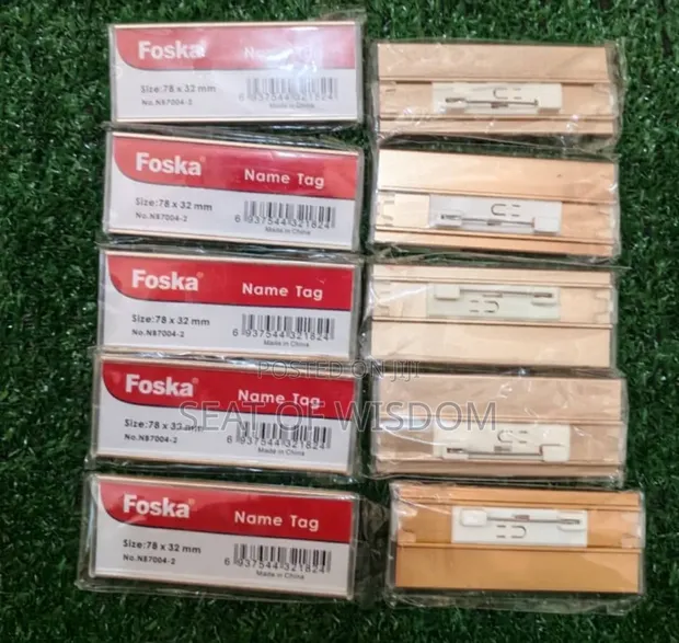 Foska Name Tag with Pin Clip - 1