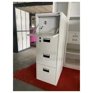 4 Drawer Metal Filing Cabinet with Safe