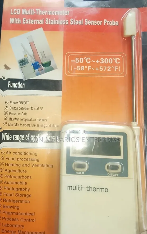 Multi-Function Digital Thermometer with Probe - 1