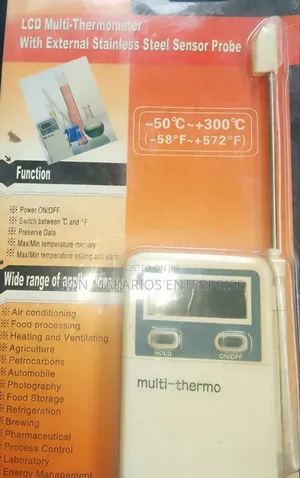 Multi-Function Digital Thermometer with Probe