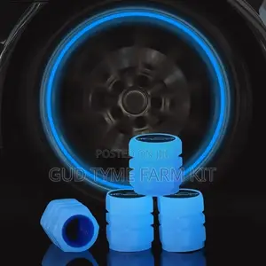 Car Tyre Luminous Valve Caps (4 Pcs)