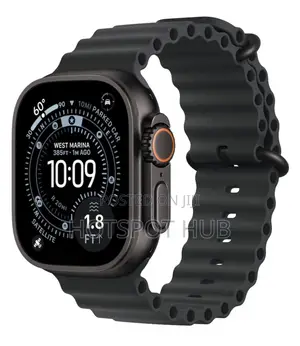 Apple Watch Ultra 3 49mm Titanium Case with Black Ocean Band