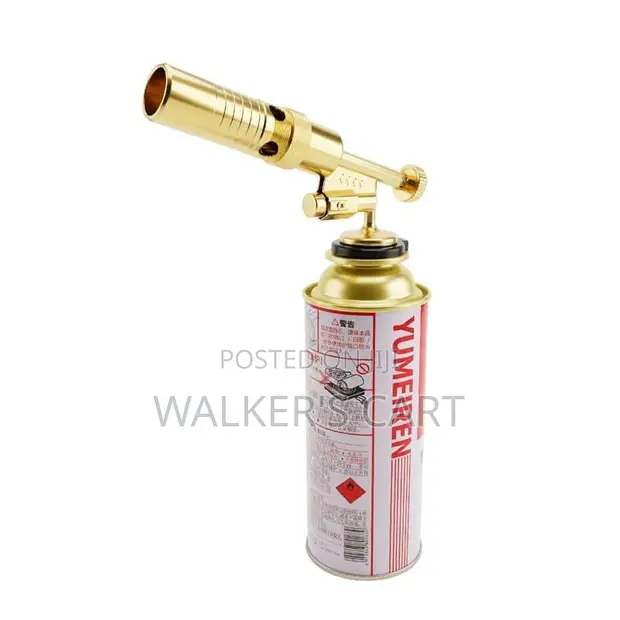 Adjustable Butane Blowtorch with 2 Gas Canisters - 1
