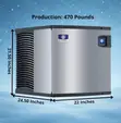 Manitowoc IDT0420A NXT 22" Air Cooled Dice Ice Machine (360-450 LBS) - 1