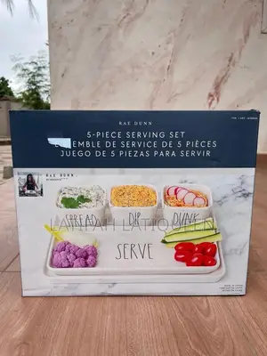 Rae Dunn 5-Piece Stoneware Serving Set