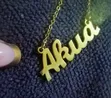 Akua/Adwoa Name Necklace - Gold Plated Stainless Steel - 2