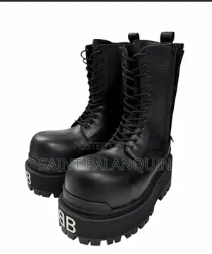 Black Balenciaga Giant Boots