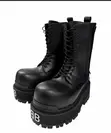 Black Balenciaga Giant Boots - 1