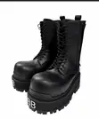 Black Balenciaga Giant Boots - 4
