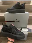 Prada Black Mesh and Leather Low-Top Sneakers - 3