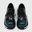 Balenciaga Derby Shoes - Dark Green Metal Spike & Skull Accent - 3