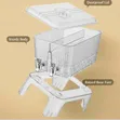5.5L Acrylic Double Beverage Dispenser with Stand & Spigots - 2