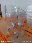 5.5L Acrylic Double Beverage Dispenser with Stand & Spigots - 3