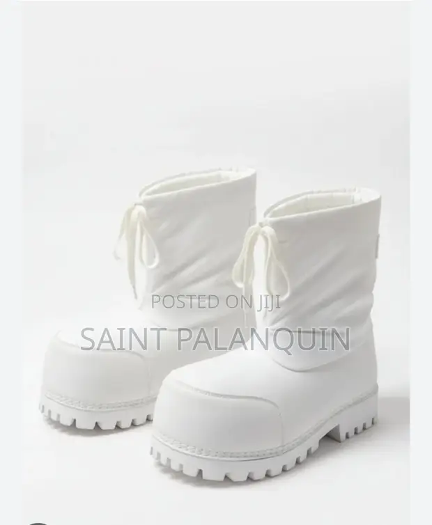 Balenciaga Alaska Low Boots - White Chunky Platform - 1