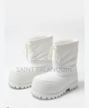 Balenciaga Alaska Low Boots - White Chunky Platform