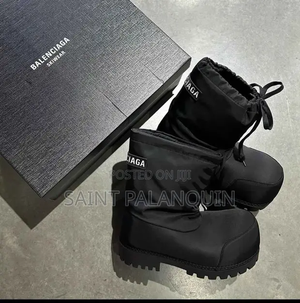 Balenciaga Alaska Low Boots - Black Leather/Canvas - 1