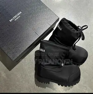 Balenciaga Alaska Low Boots - Black Leather/Canvas