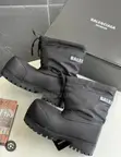 Balenciaga Alaska Low Boots - Black Leather/Canvas - 2