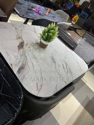 Marble Dining Table Set (4 Chairs)