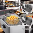 2500W 6L Electric Deep Fryer with Temperature Control - 4