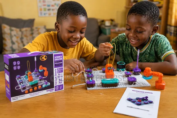 34-Piece Electronic Circuit Learning Kit - 70+ Projects for Kids - 1