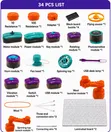 34-Piece Electronic Circuit Learning Kit - 70+ Projects for Kids - 4