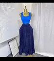 Women's Pleated Maxi Skirt - 3